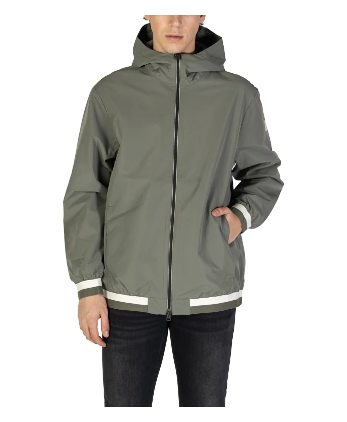 

Куртка с капюшоном и застежкой-молнией по всей длине. Replay, зеленый