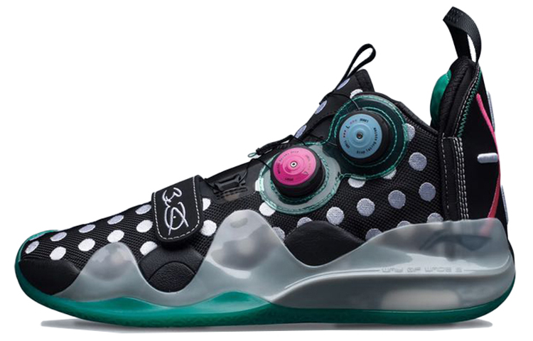 

LiNing WOW 8 Амортизирующие, противоскользящие, износостойкие, дышащие, с отскоком баскетбольные кроссовки мидтоп мужские черные