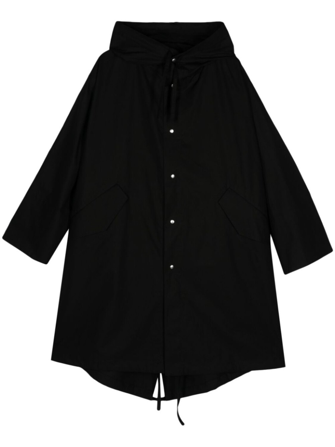 

Jil Sander пальто с капюшоном и логотипом, черный