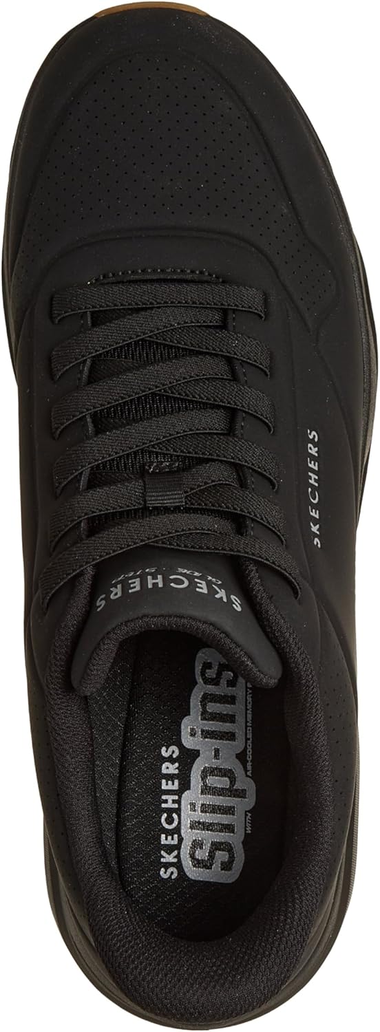 Мужские кроссовки Skechers Uno Step-Glide на воздухе без шнурков, черный — фото 3