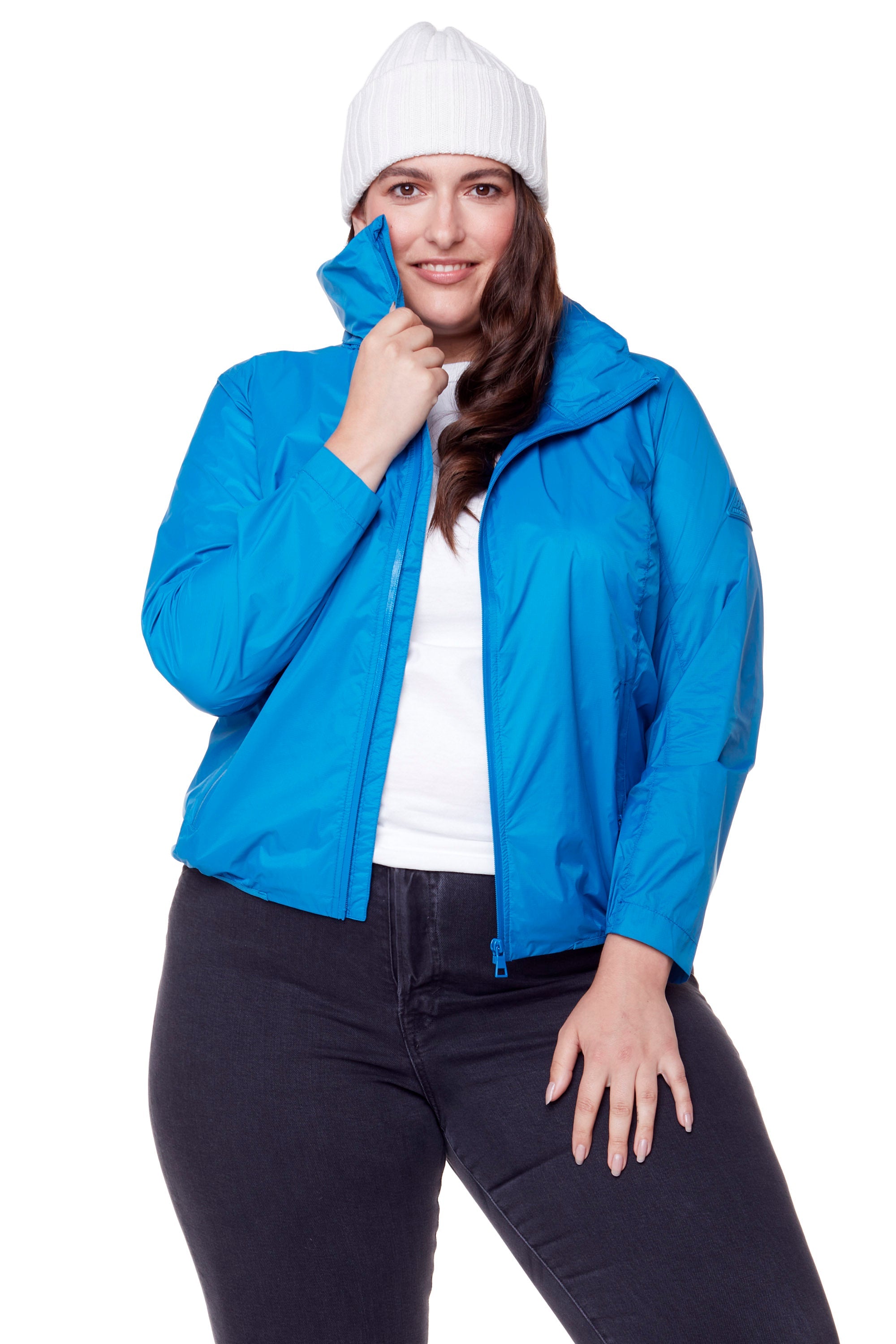 

PELLY PLUS | Женская ультралегкая ветровка (из переработанных материалов) (размеры plus size) Alpine North, синий