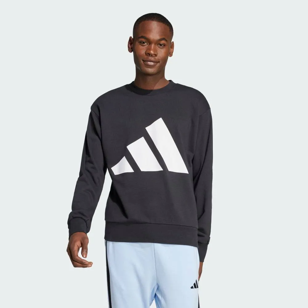 Толстовка Essentials с большим логотипом и французским махровым трикотажем Adidas, black