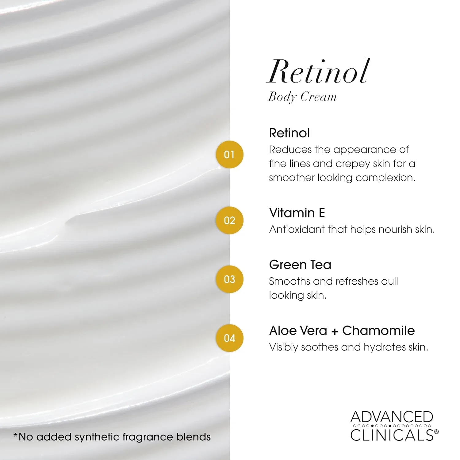 Набор укрепляющего крема с ретинолом «Advanced Firming Retinol Cream» от Advanced Clinicals, 2 × 470 мл Advanced Clinicals — фото 4