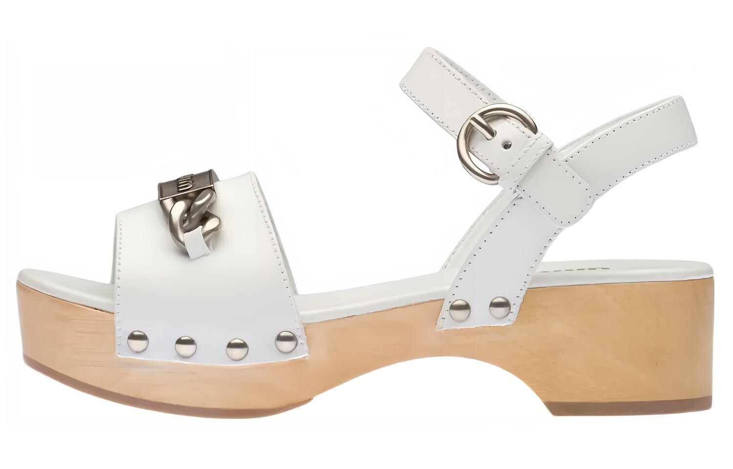 Женские горки Zuecos Slide, белые Miu Miu
