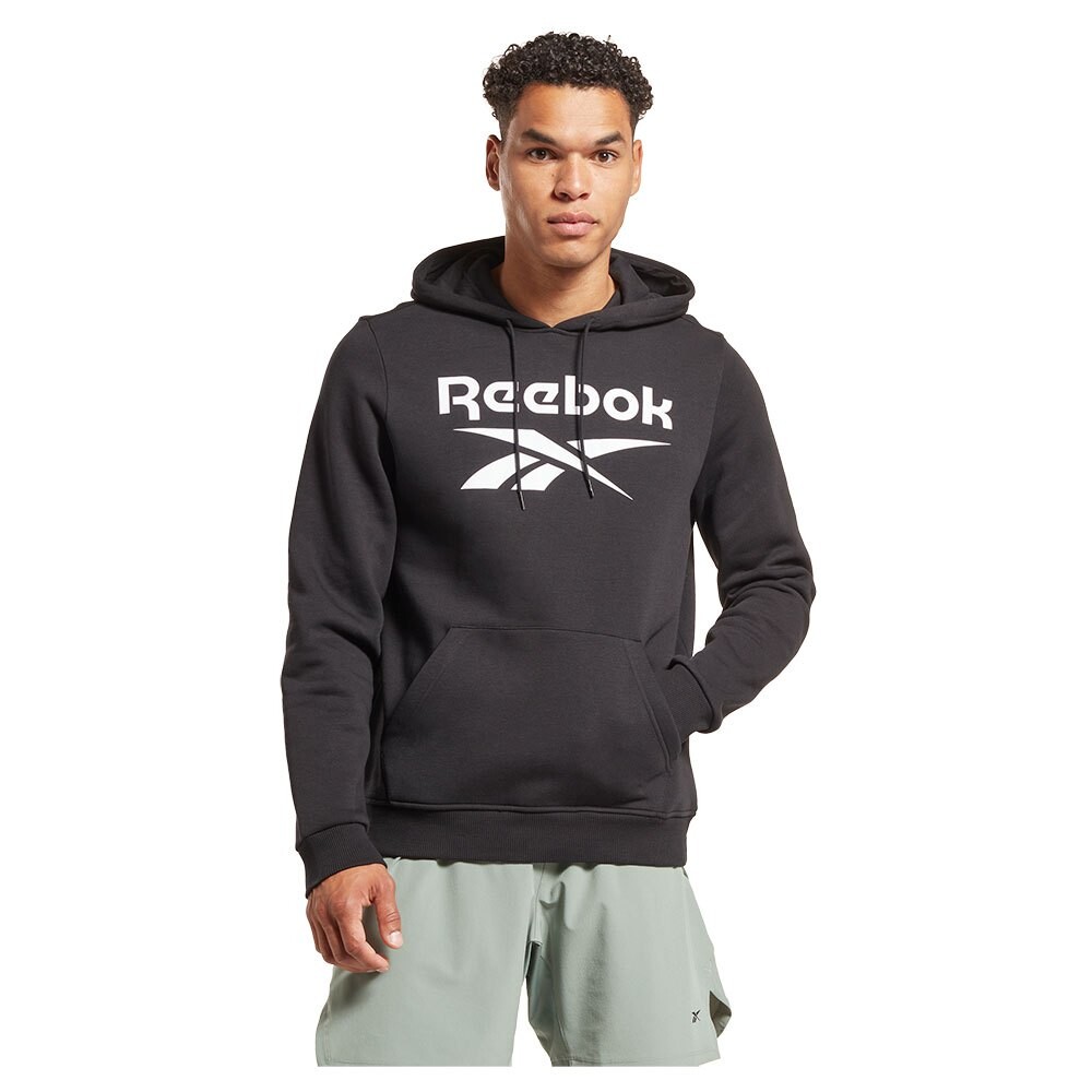 

Толстовка Reebok Identity Fleece Stacked Logo Pullover, черный