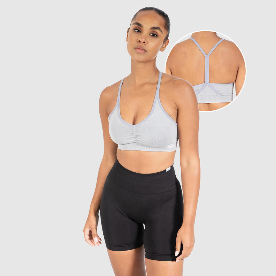 

SMILODOX Женский спортивный бюстгальтер Batik Scrunch Icon светло-серый