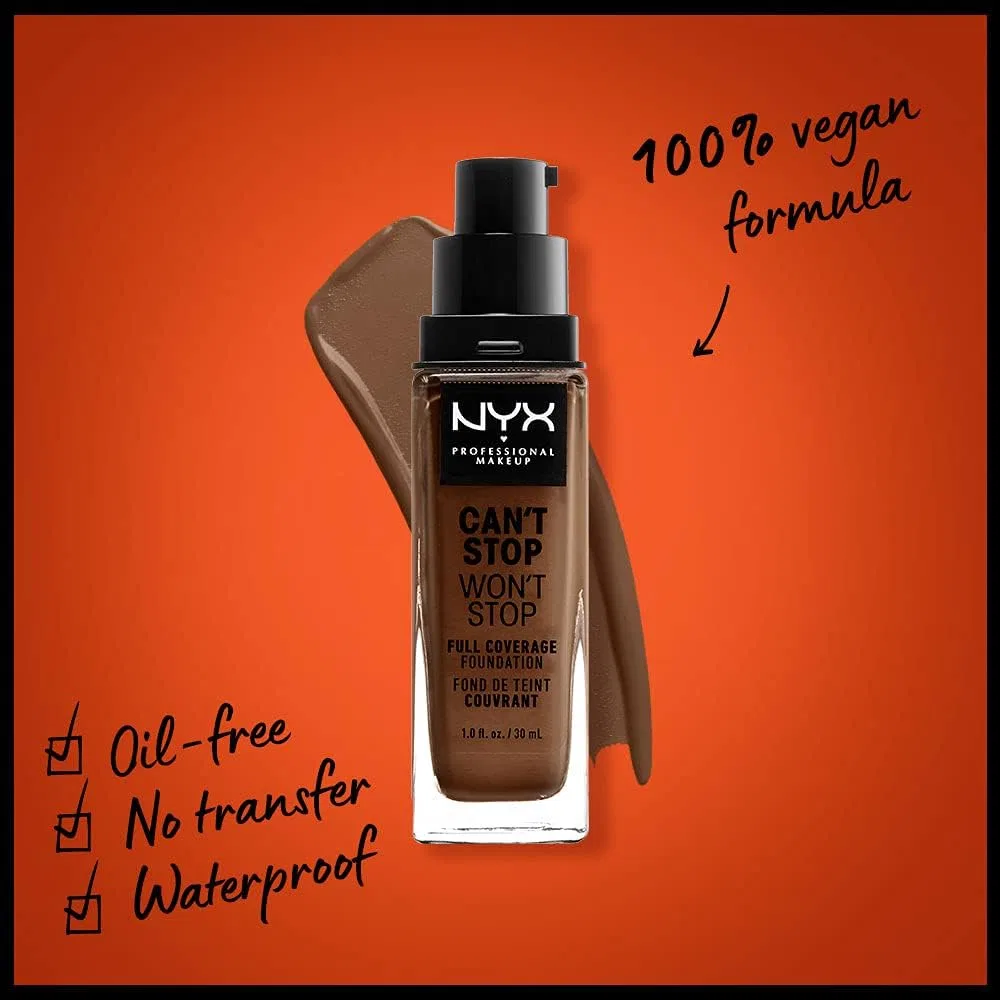 Тональное средство Nyx Professional Makeup Cantostop One-Stop Full Coverage, 30 мл, Deep Rich — фото 2