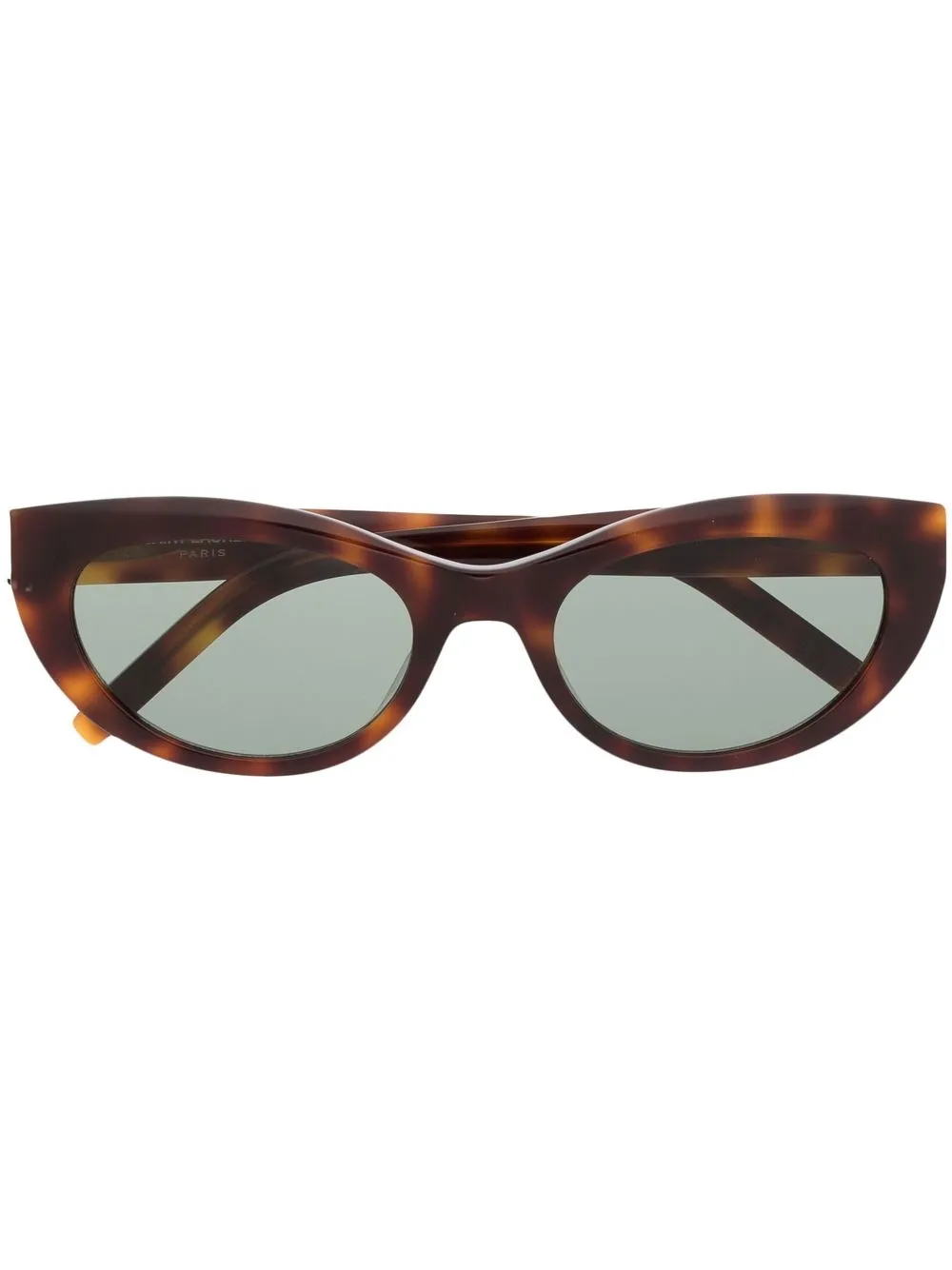 

Солнцезащитные очки в оправе «кошачий глаз» из черепаховой оправы Saint Laurent Eyewear, коричневый