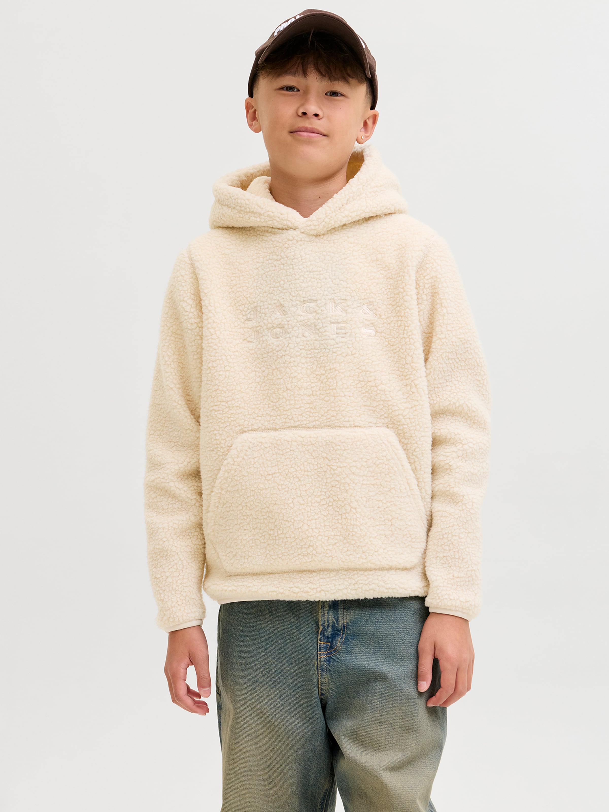Jack & Jones Junior Свитер 'JCOFlare' в бежевом цвете — фото 3