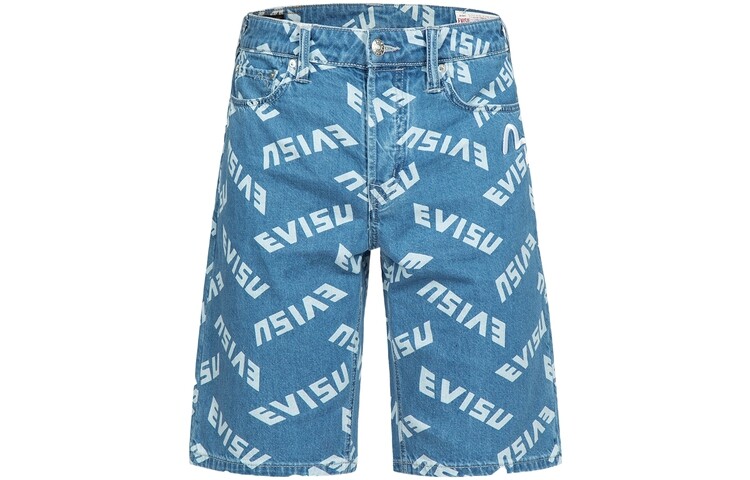 

Повседневные шорты мужские синие Evisu, синий