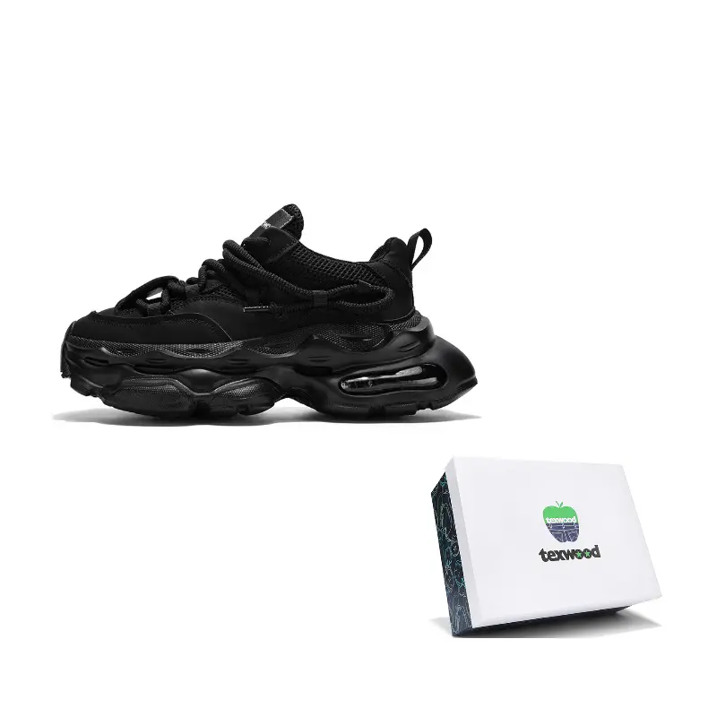 

TEXWOOD Износостойкие массивные низкие кроссовки мужские черные, цвет Black