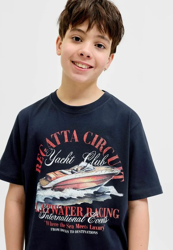 Футболка, футболка для подростков, футболка с принтом Jack & Jones Junior, Sky Captain — фото 4