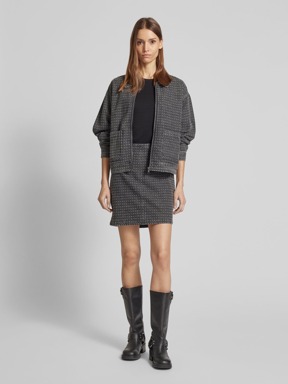 

Куртка с накладными карманами модель 'ANGELS' ICHI, темно-серый