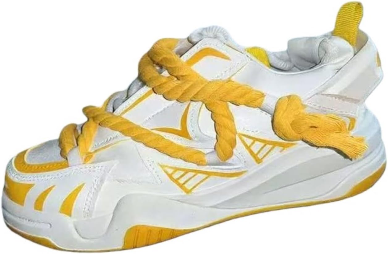 

Мужские модные стильные кроссовки - на все сезоны - прочная обувь для скейтборда, уличный стиль для повседневной носки и спорта Kpdwfms, белый/оранжевый