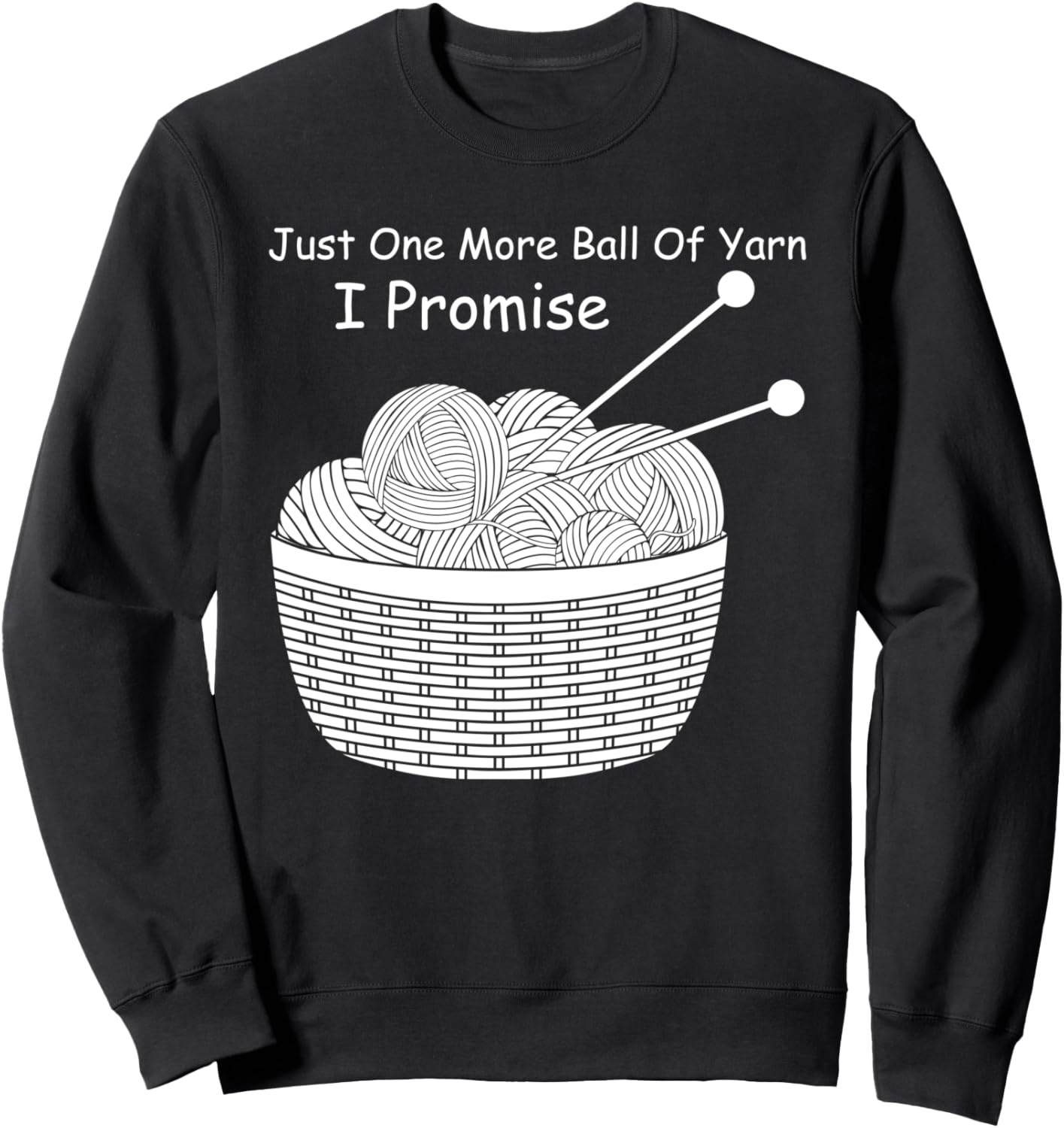 

Еще один клубок пряжи, обещаю - любительница вязания крючком. Толстовка Funny Crochet Quotes, черный