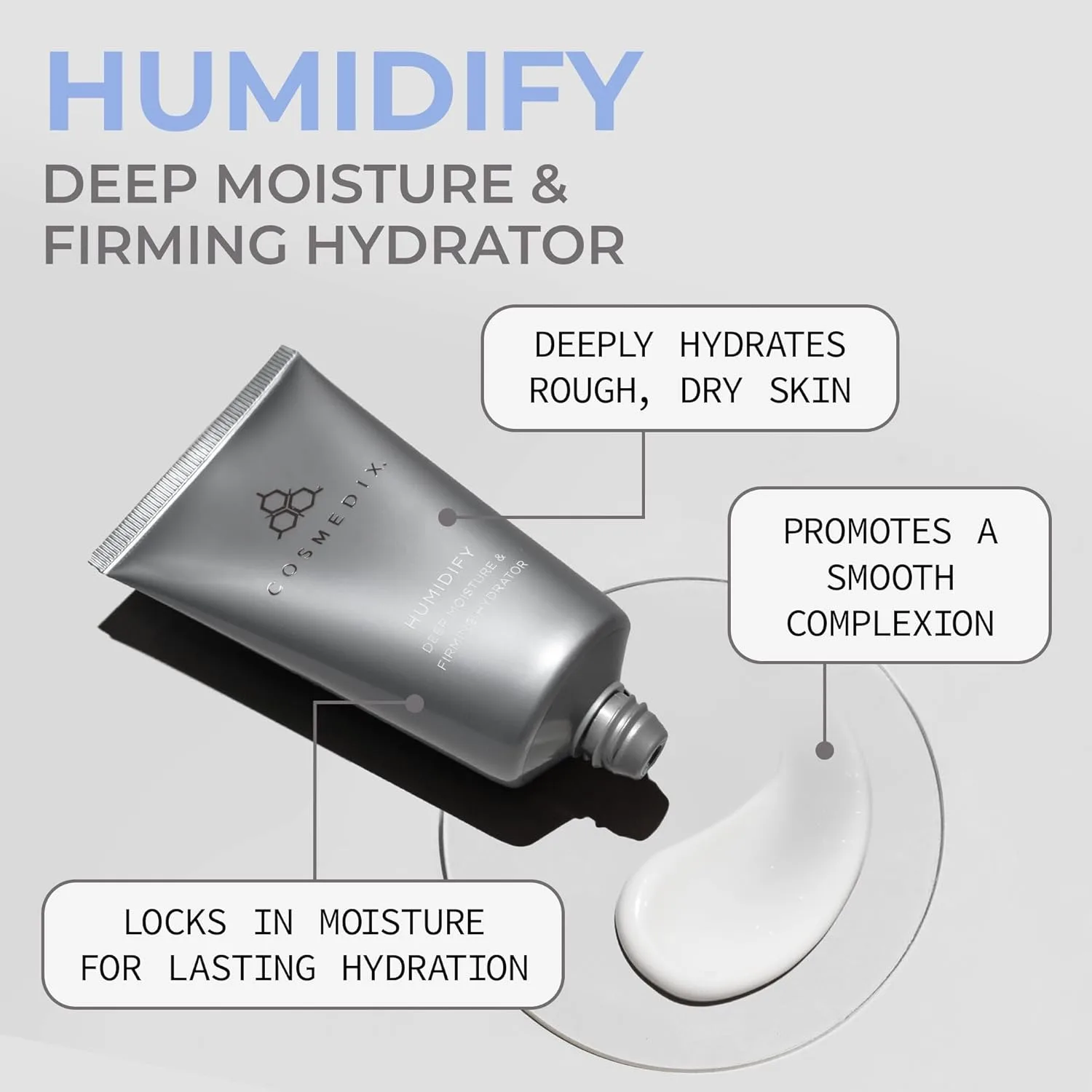 Крем для лица Cosmedix — Humidify глубоко увлажняющий - увлажняющий и подтягивающий антивозрастной для грубой и, 74 г — фото 2