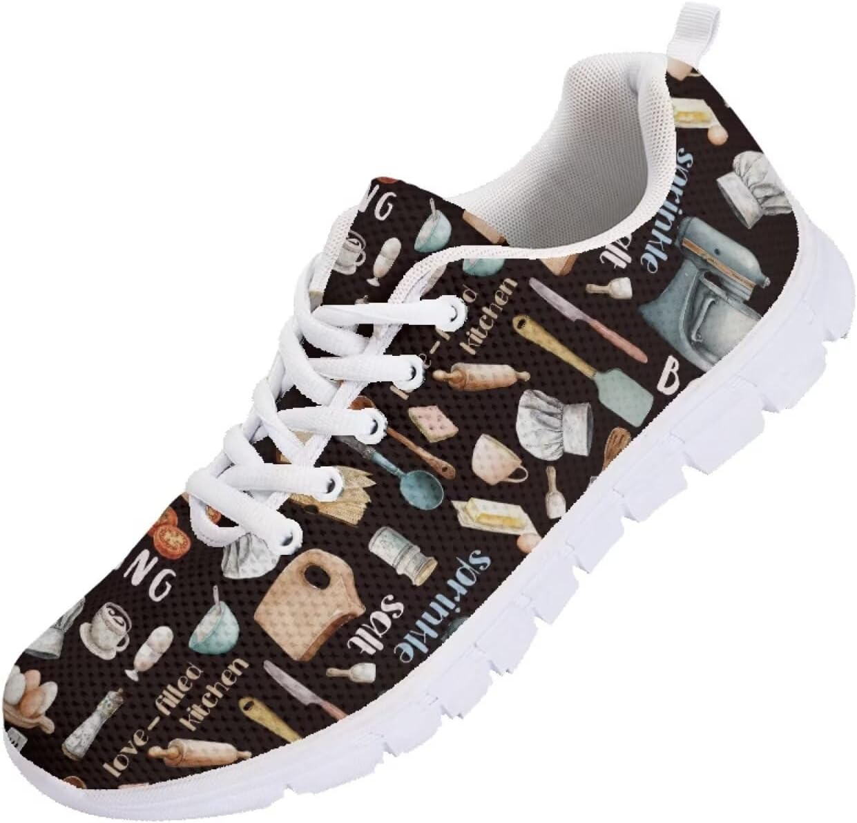 

Кроссовки для бега Funnydude Funny Print для мужчин, нескользящие теннисные туфли, осенние удобные дышащие кроссовки для тренировок, Cartoon Kitchenware