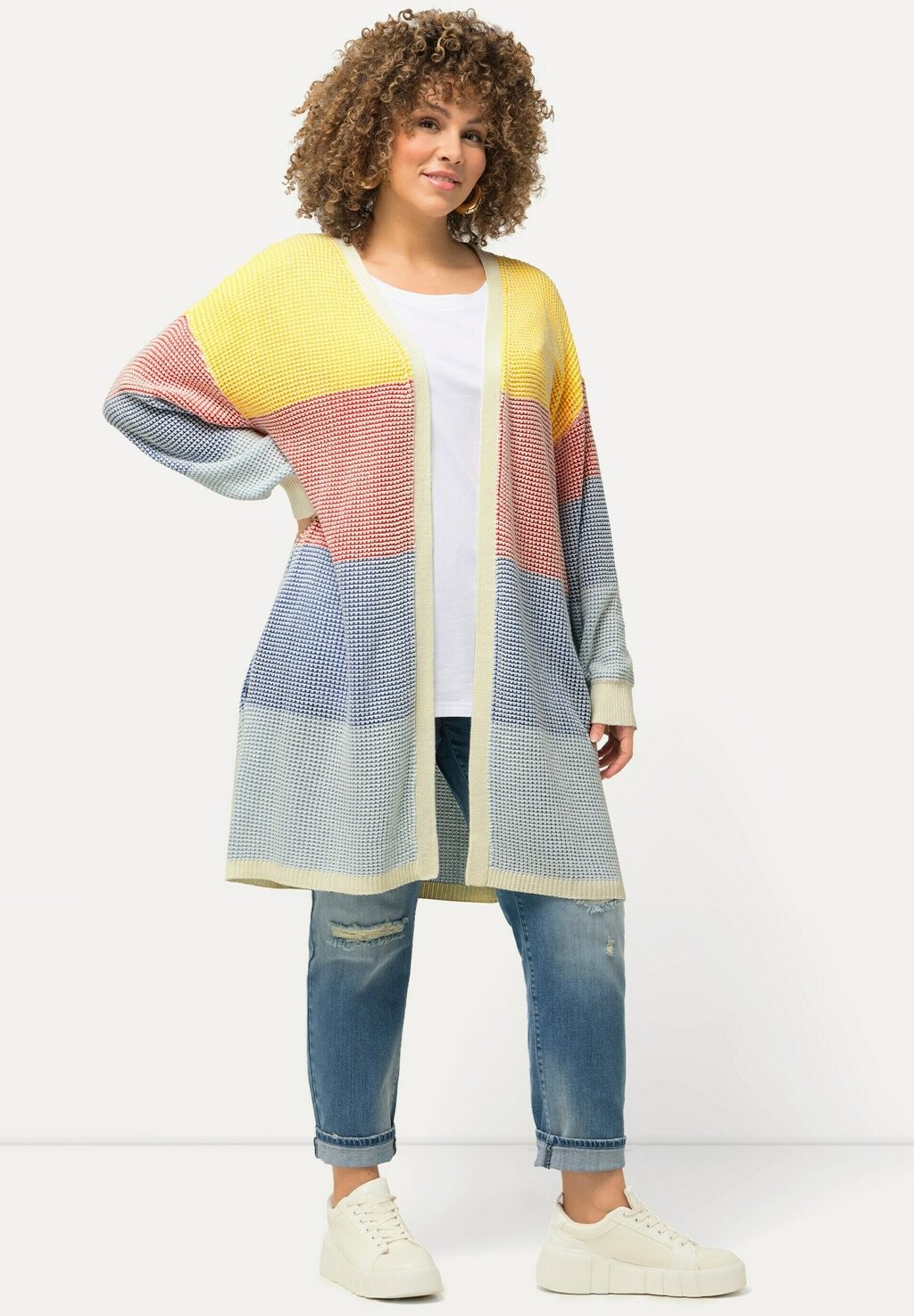 

Кардиган LONG OFFENE FORM Ulla Popken, кремовый
