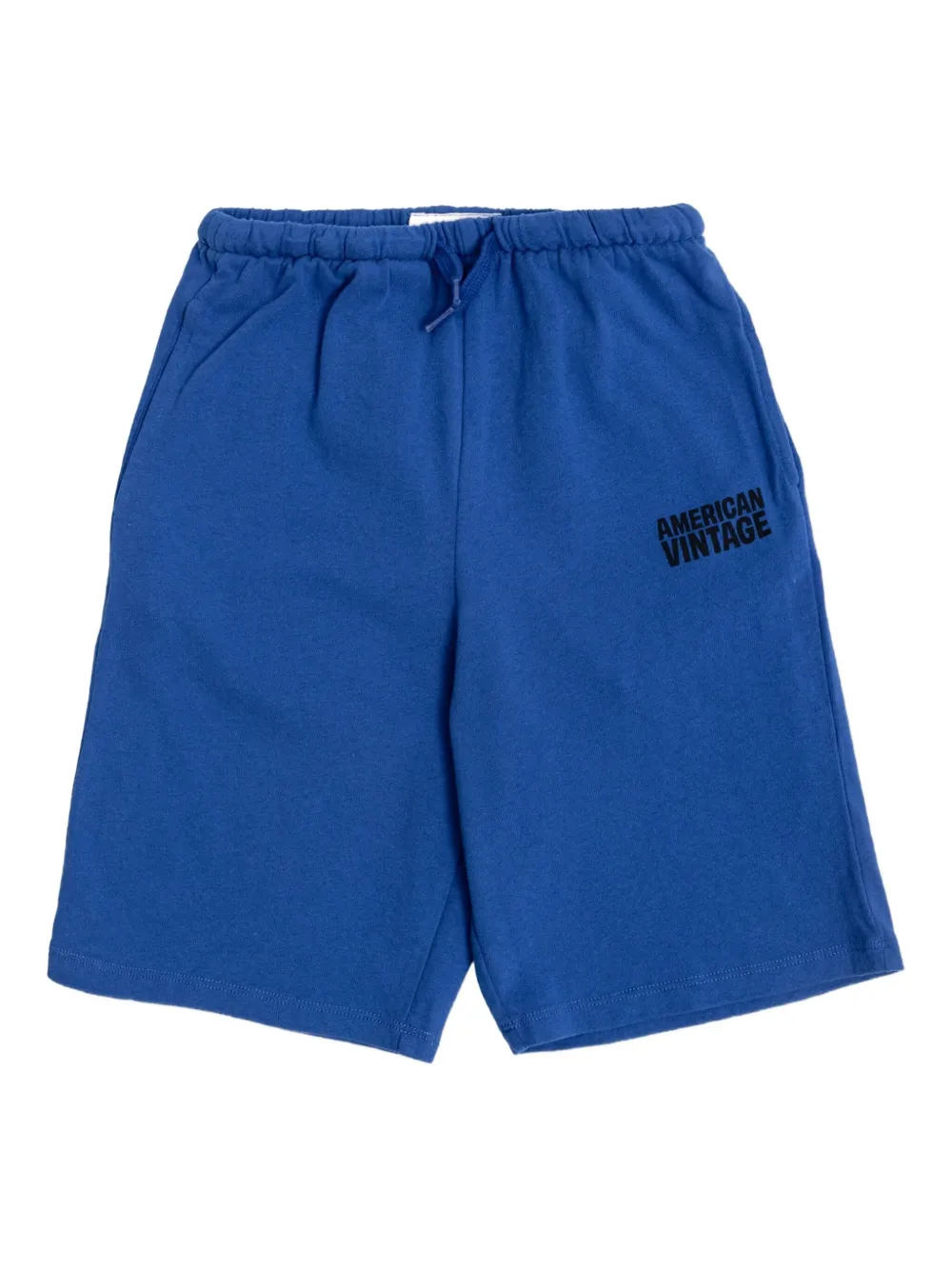

Шорты с эластичным поясом и принтом-логотипом American Vintage Kids, синий