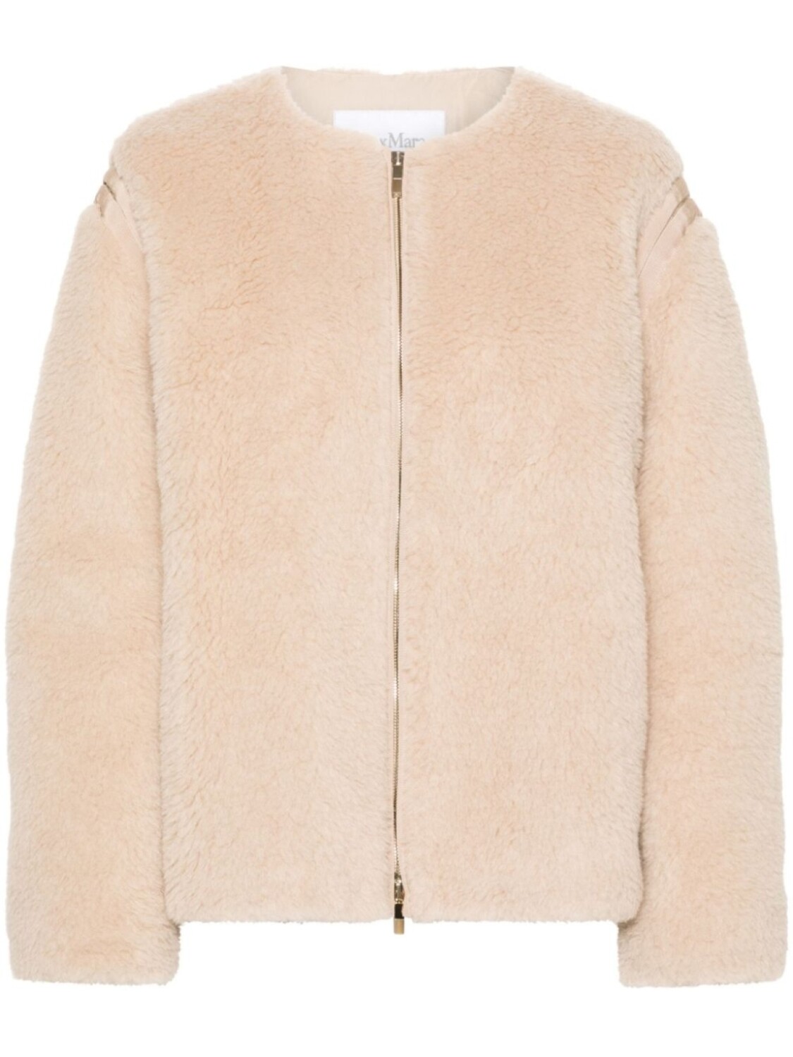 

Пальто со вставками в рубчик Max Mara, бежевый