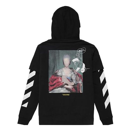 

Толстовка c/o virgil abloh men's black diag mariana hooded tee Off-White, черный