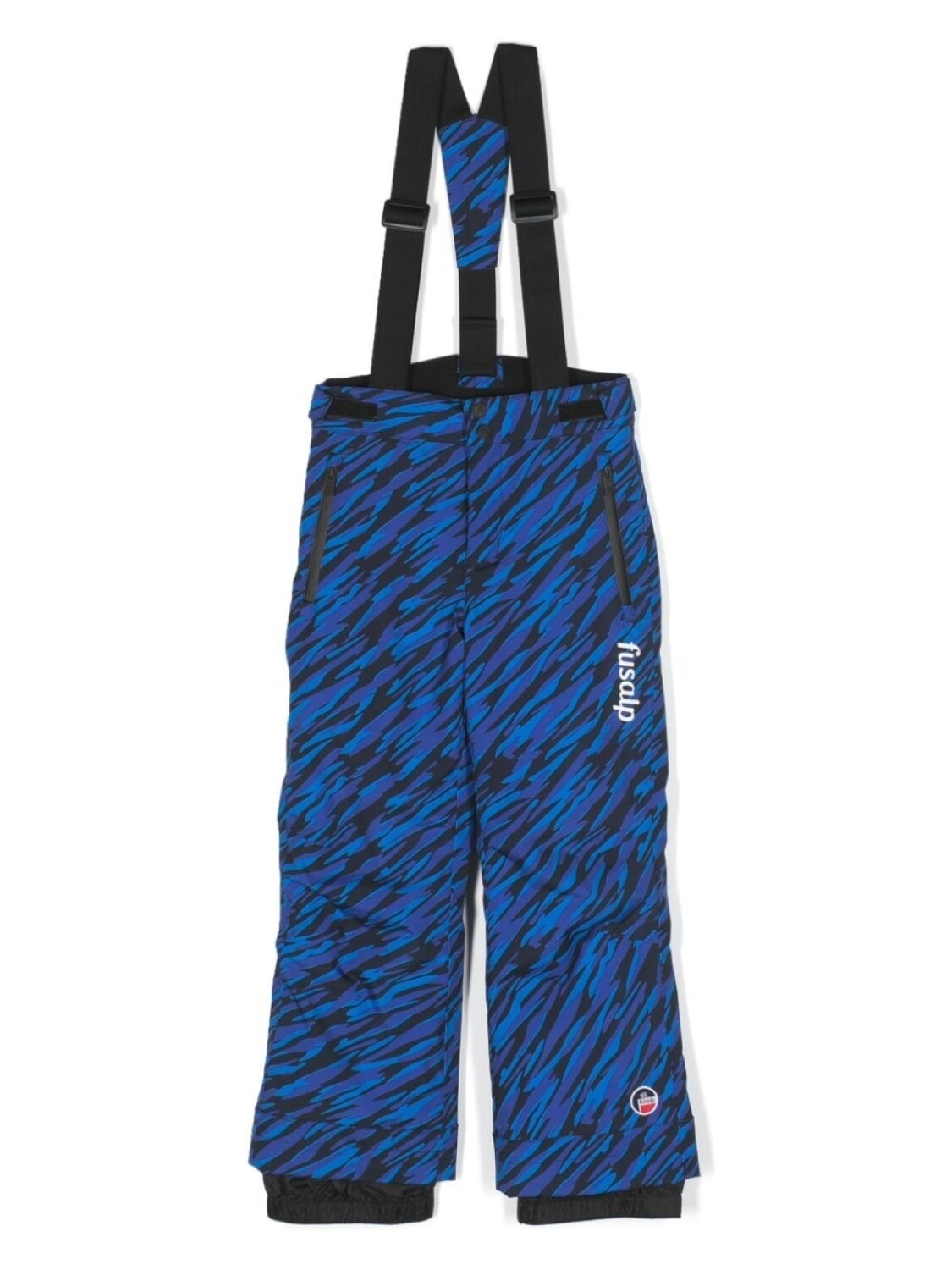 

Fusalp camouflage-print logo-patch ski trousers, синий