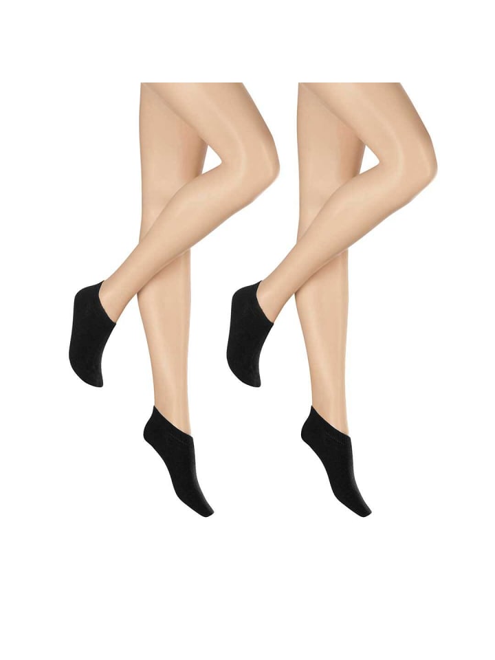 

Hudson Только 2 пары приятных на ощупь носков для кроссовок черного цвета