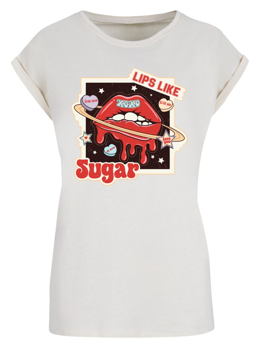 

Рубашка F4NT4STIC Lips like sugar retro fashion Valentinstag, песочный
