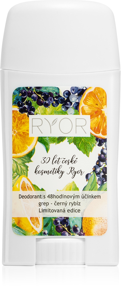 

Дезодорант-Дезодорант, действующий 48 часов Ryor, kvepalai grapefruit & black currant 50 гр