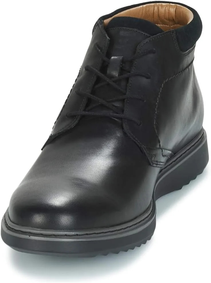 Мужские кожаные туфли Clarks Un Geo Mid GTX, черный/черный — фото 3