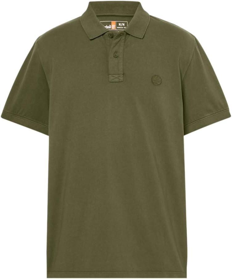 

Мужская поло-рубашка Timberland с коротким рукавом, с эффектом потертости, зеленый