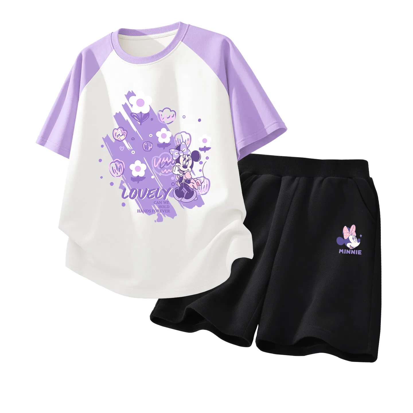 Детский спортивный костюм Disney Casual Sportswear 2 Piece Set розовый + черный — фото 4