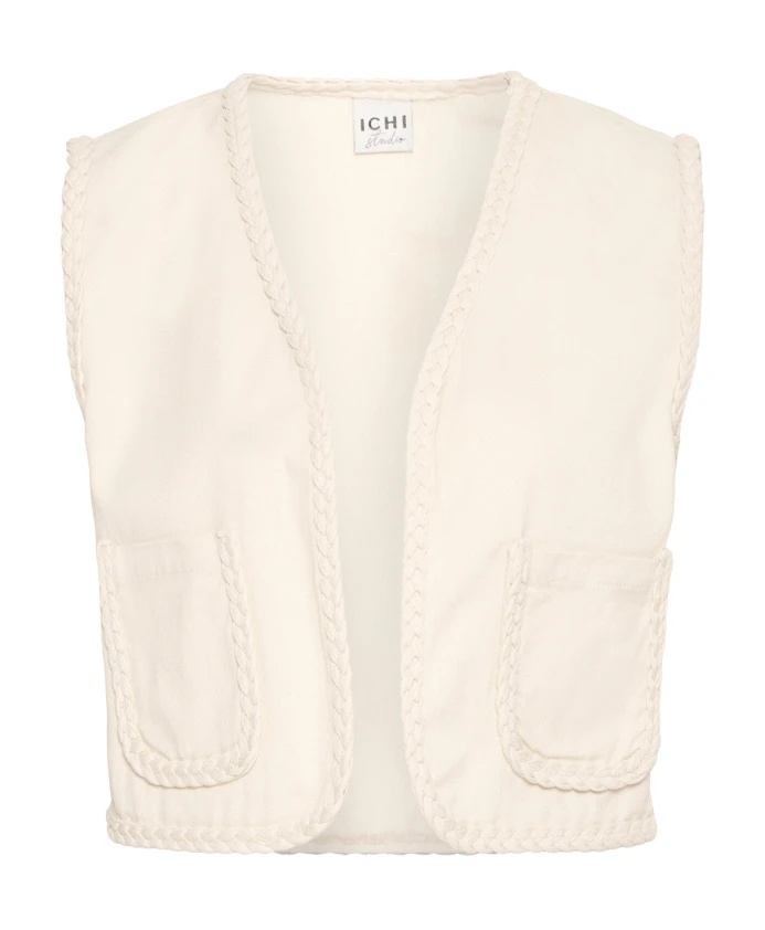 

Открытый короткий жилет березовый Ichi, бежевый