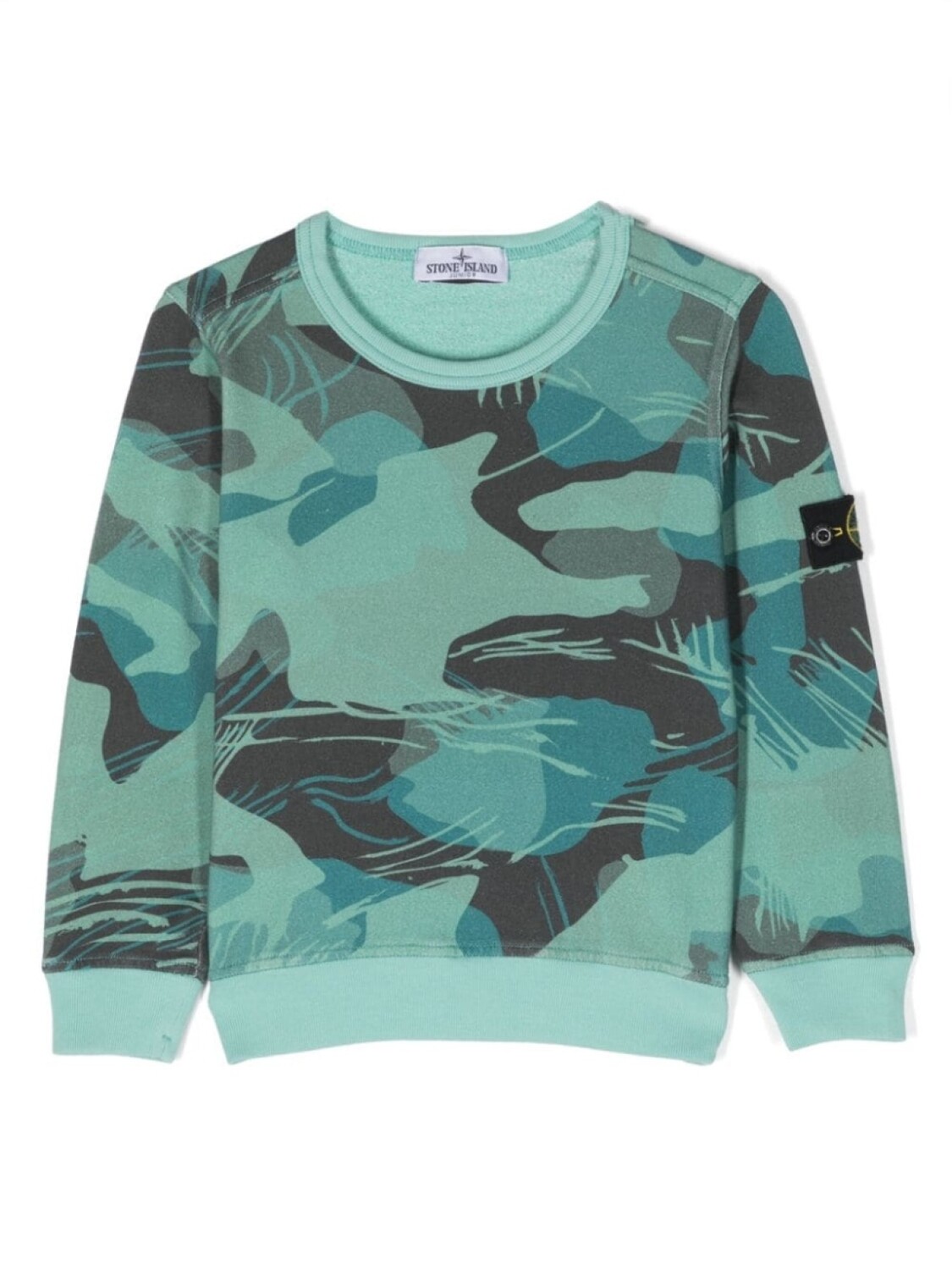 

Stone Island Junior толстовка с нашивкой Compass, зеленый