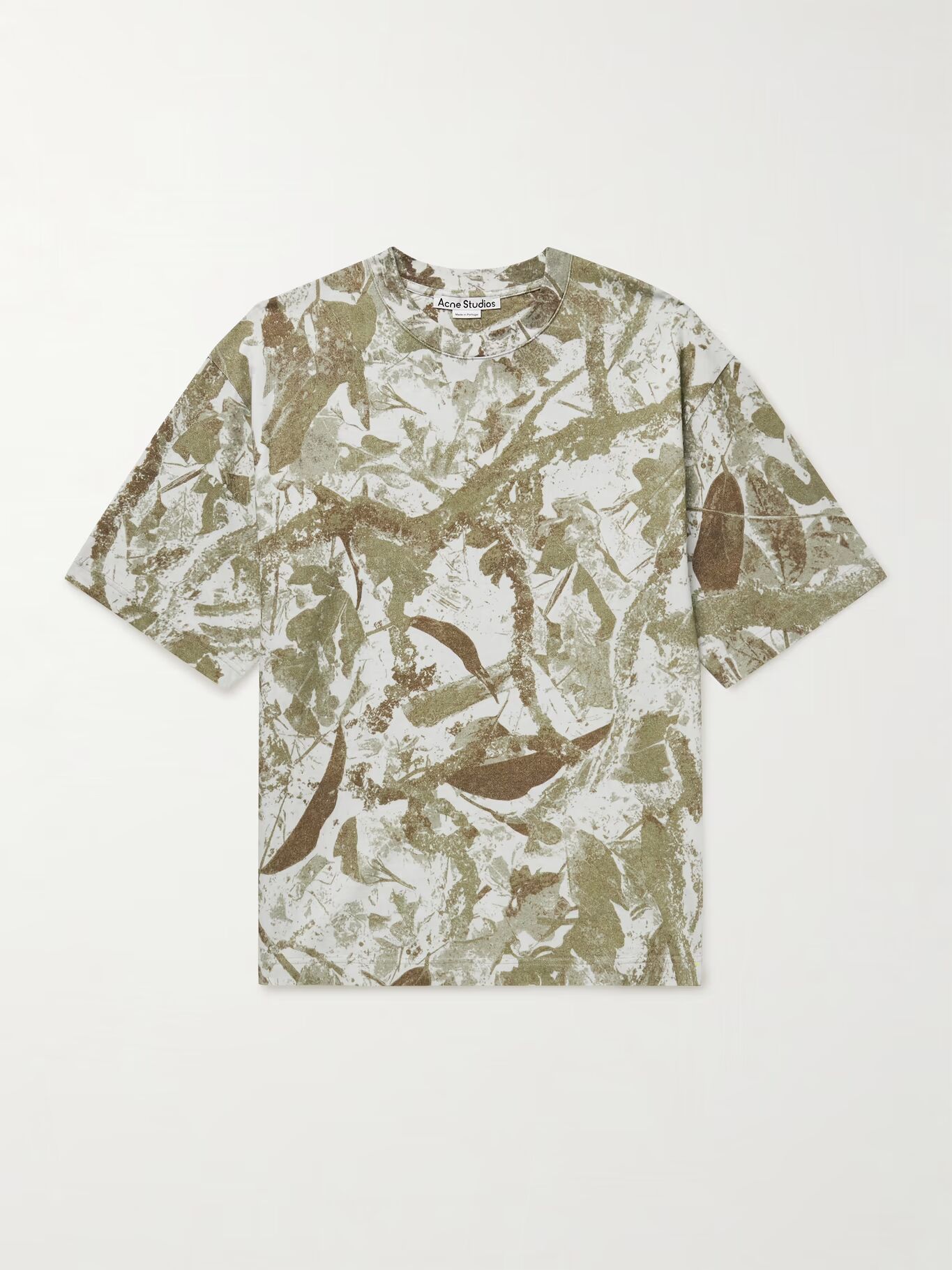 

Футболка Exford из хлопкового джерси с камуфляжным принтом ACNE STUDIOS, зеленый