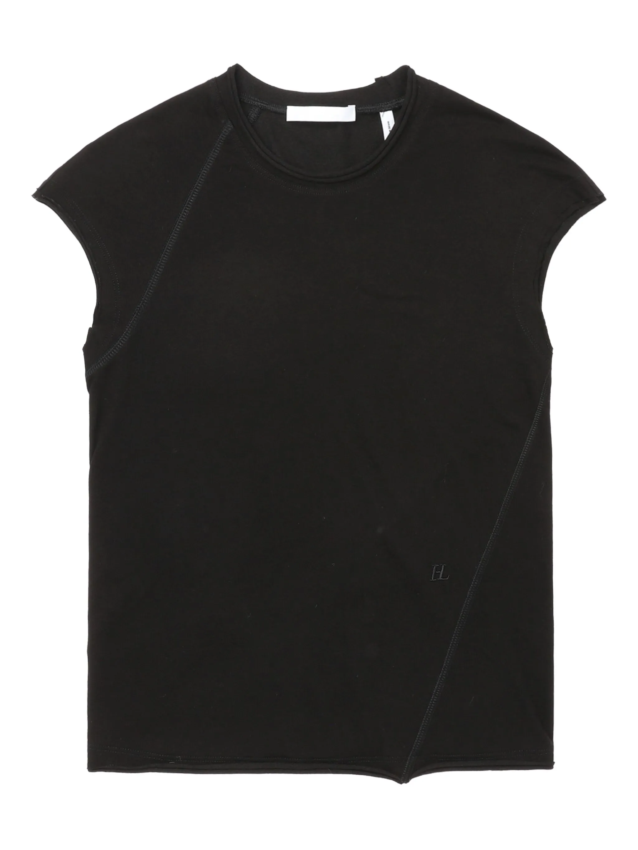 

Топ с асимметричными швами Helmut Lang, черный