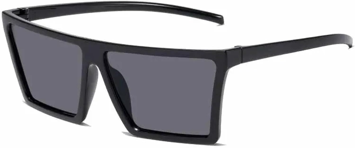 

Винтажные большие солнцезащитные очки с интегрированными линзами для женщин, роскошные солнцезащитные очки для отдыха на природе и на пляже, защита от УФ-излучения UV400 TKKTLLT, Black Gray