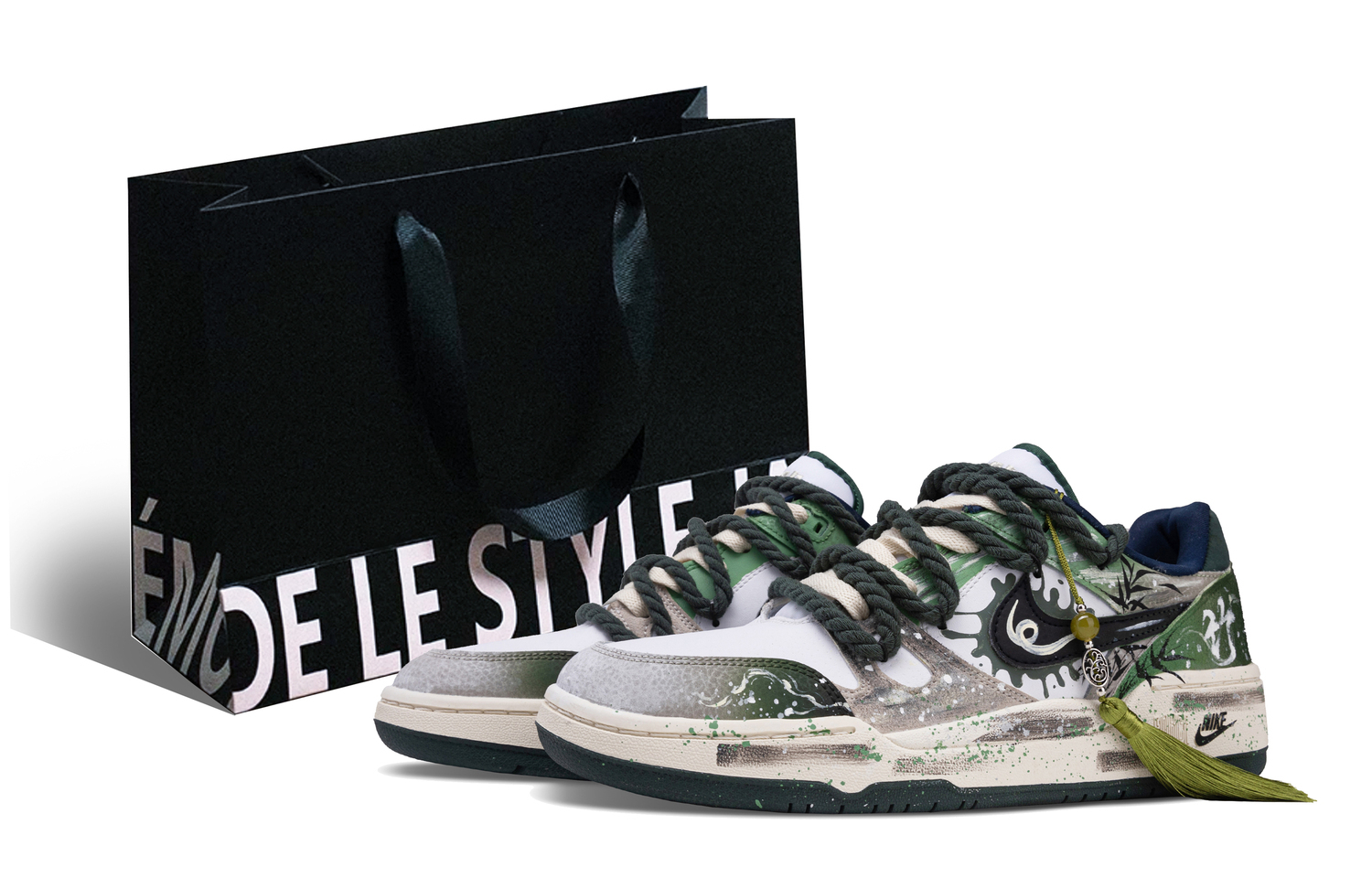 

Полноразмерные скейтерские кроссовки low top для мужчин из сосны и бамбука Nike, Jasper