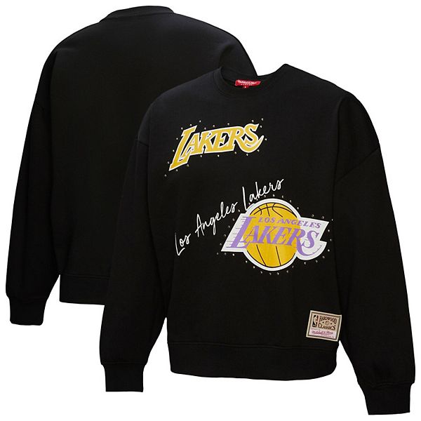 

Женский черный свитшот los angeles lakers hardwood classics home team Mitchell & Ness