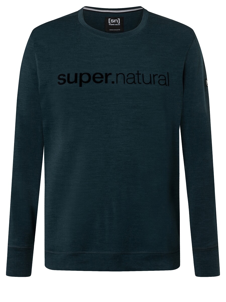 

Рубашка super.natural Merino Pullover, синий