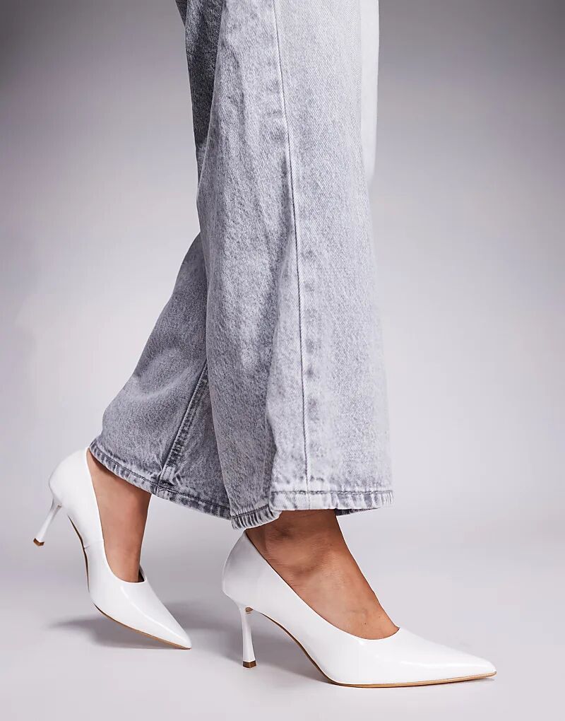 Туфли-лодочки SIMMI Shoes Luka на низком каблуке белого цвета — фото 4