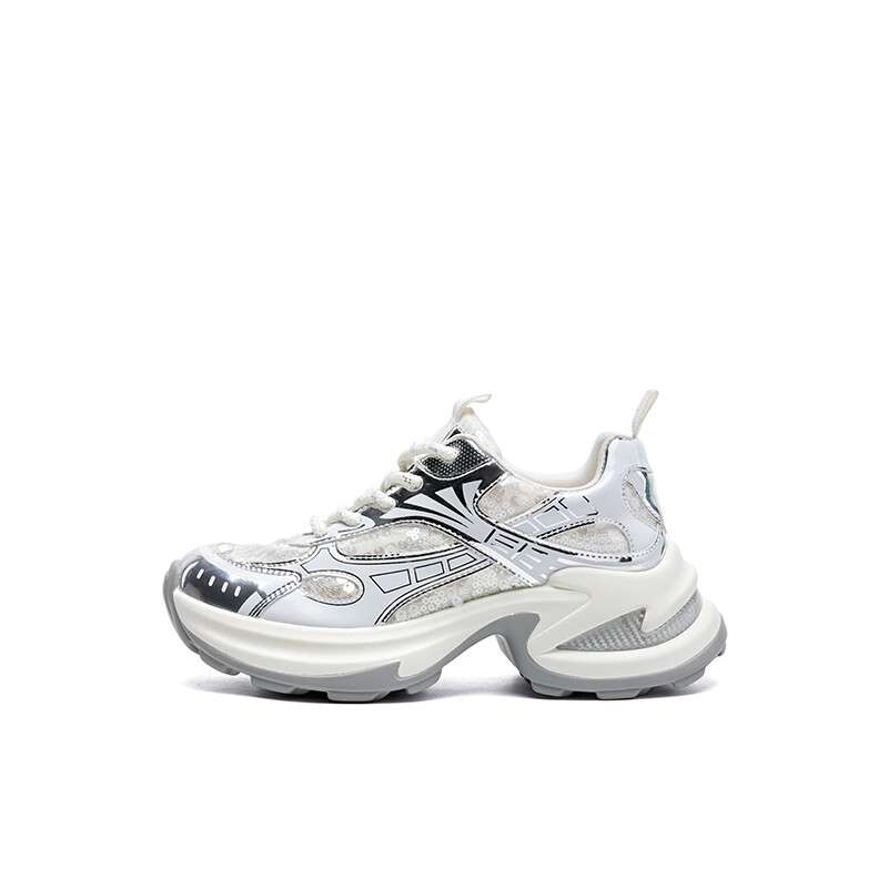 

Кроссовки женские толстые низкие Daphne, цвет Silver Gray
