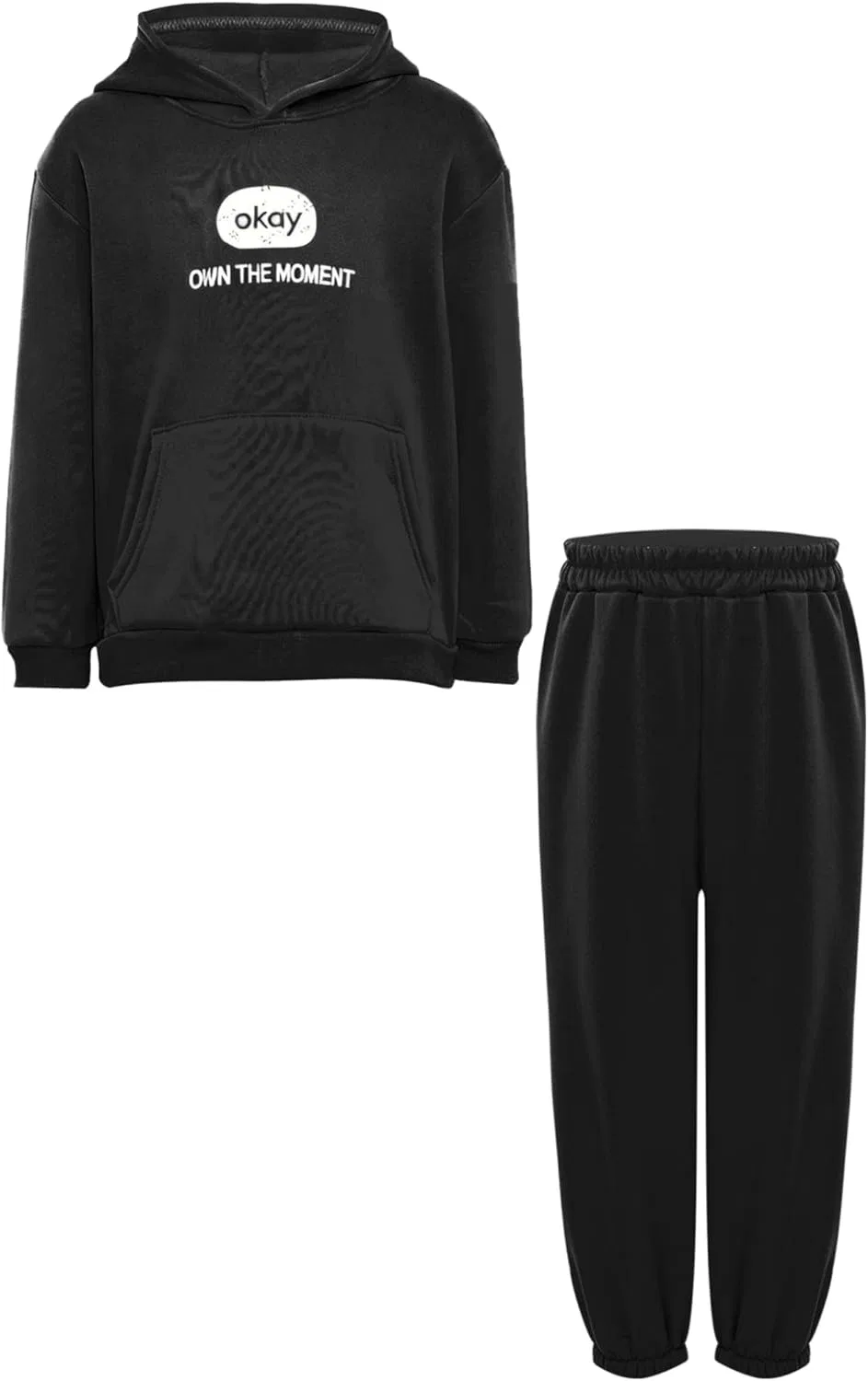Детский спортивный костюм из флиса Mufeng, двойка, Black