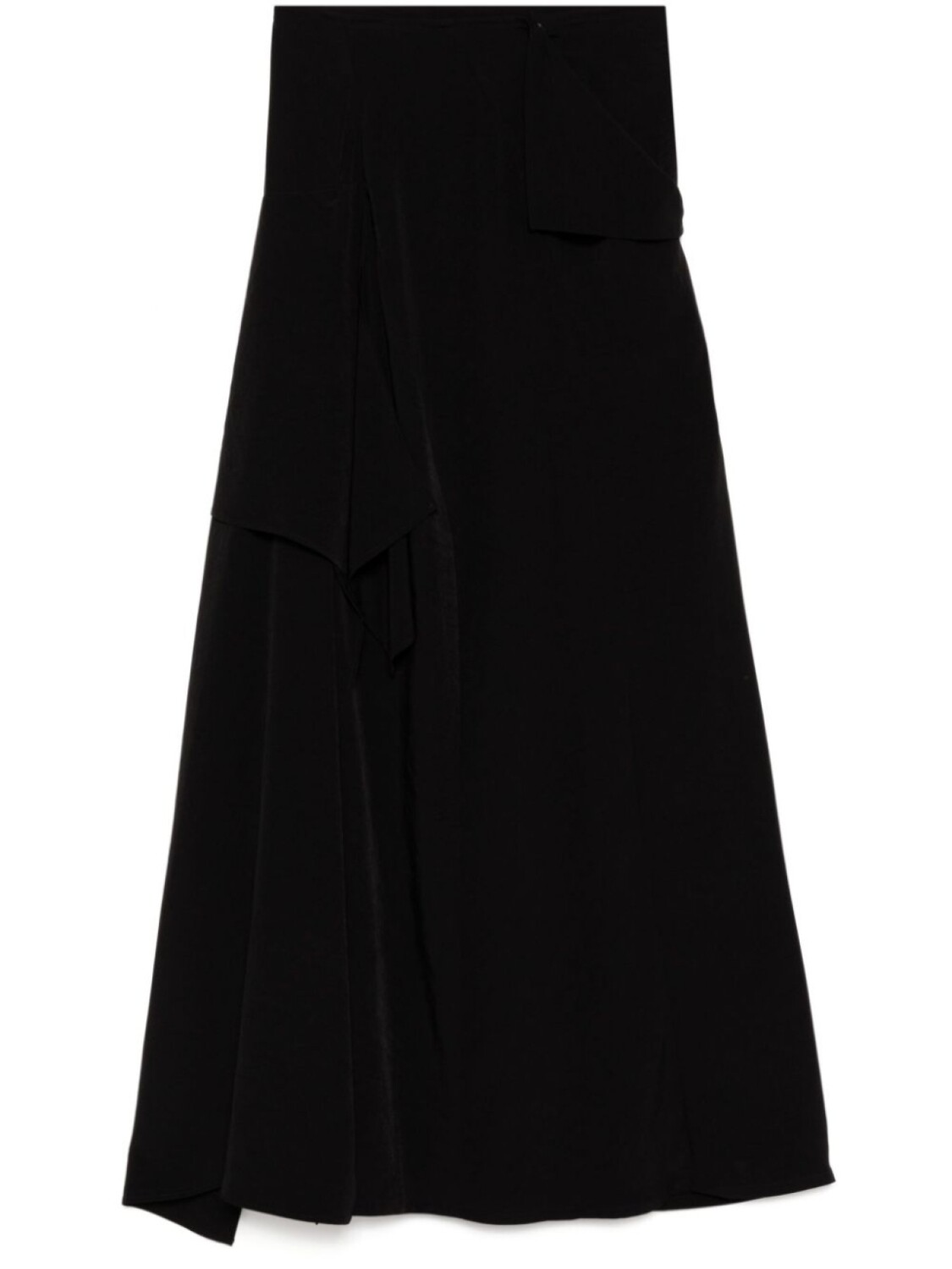 

Юбка с завышенной талией и драпировкой Yohji Yamamoto, черный
