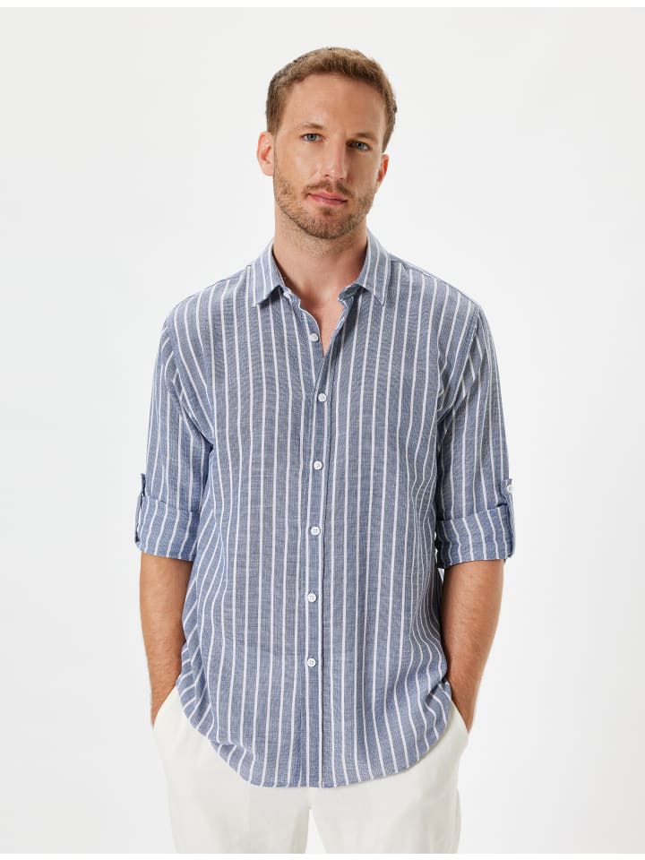 

Футболка KOTON Shirt, цвет Marineblau Gestreift
