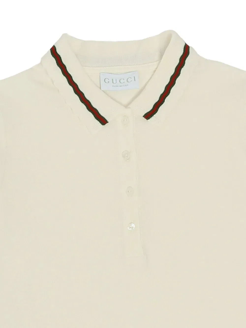 Плиссированное платье в полоску Web-Stripe Gucci Kids, белый — фото 3