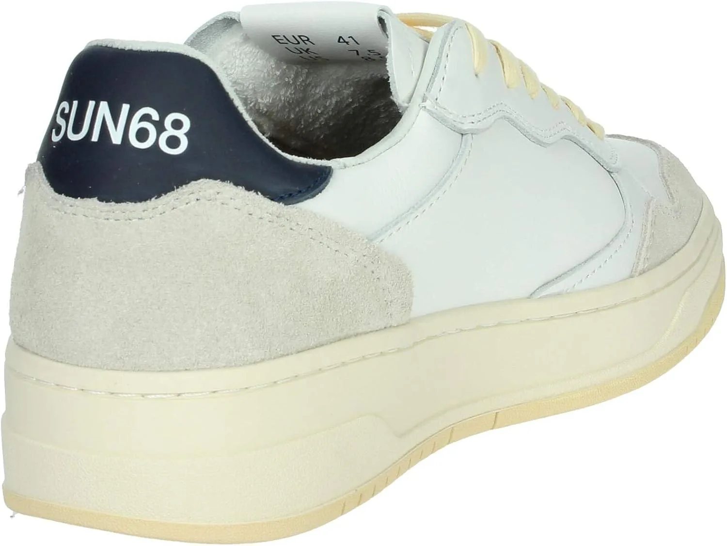 Кроссовки Sun 68 Big Basket White 100% Leather Sun68, белый — фото 3