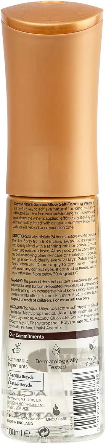 Автозагар Calypso Natural Su ммer Glow Self Tanning Water, Light-Medium, 100 мл — фото 4