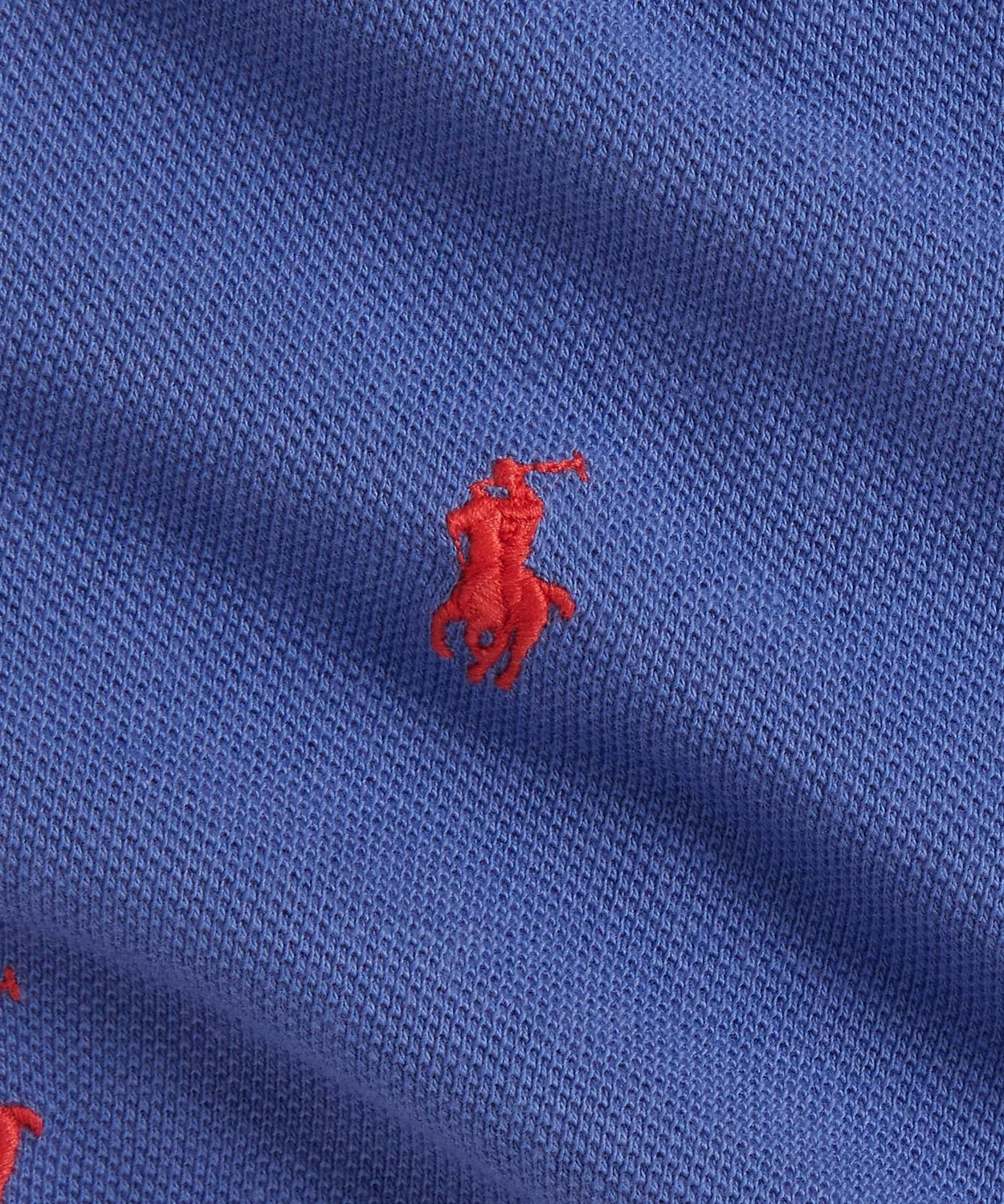 Шорты из хлопковой сетки с вышивкой Polo Ralph Lauren, мультиколор — фото 3