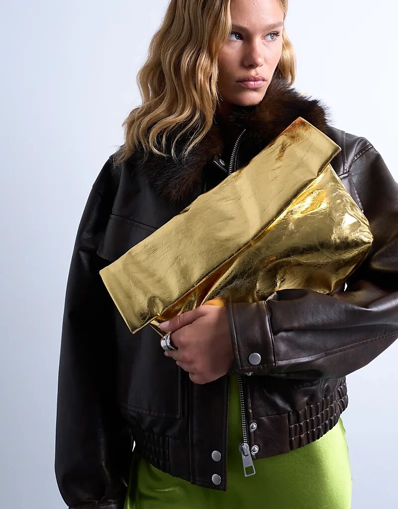 

Сумка-клатч Topshop Georgia в золотом цвете